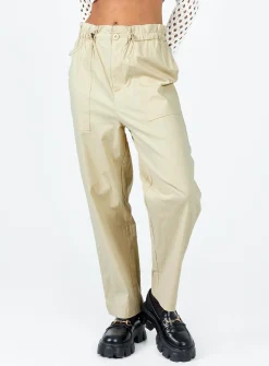 Princess Polly Preston Cargo Pant  Beige Online