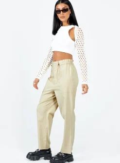 Princess Polly Preston Cargo Pant  Beige Online
