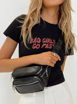 Princess Polly Priestley Bumbag Black   Beige Store