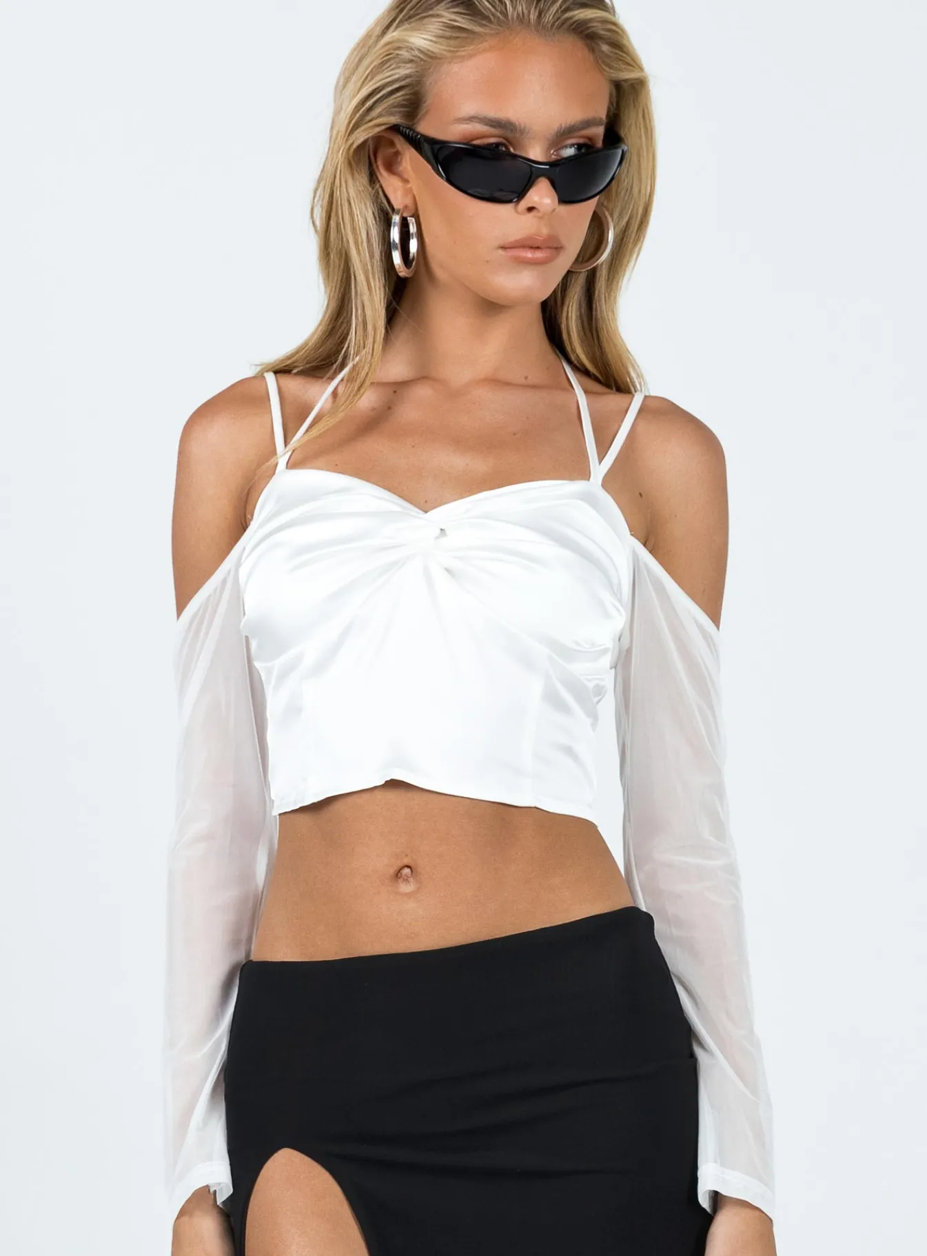 Princess Polly Promenade Top Ivory Best Sale