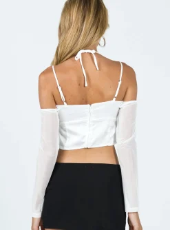 Princess Polly Promenade Top Ivory Best Sale