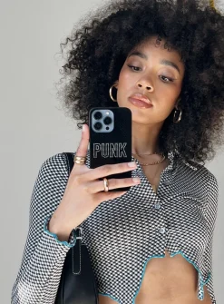 Princess Polly Punk Iphone Case  Black New