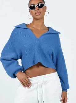 Princess Polly Quinten Sweater  Blue Online