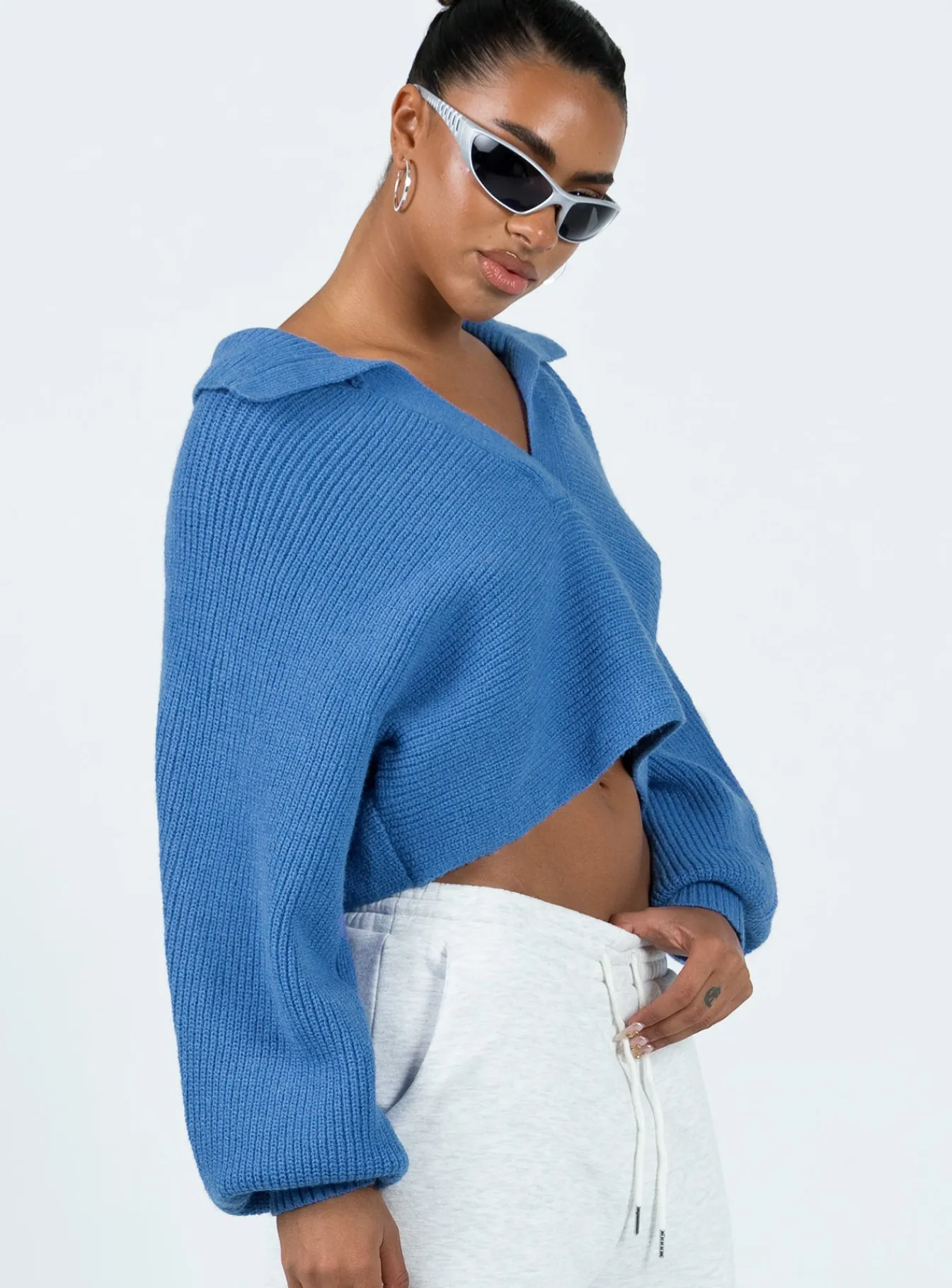 Princess Polly Quinten Sweater Blue Online