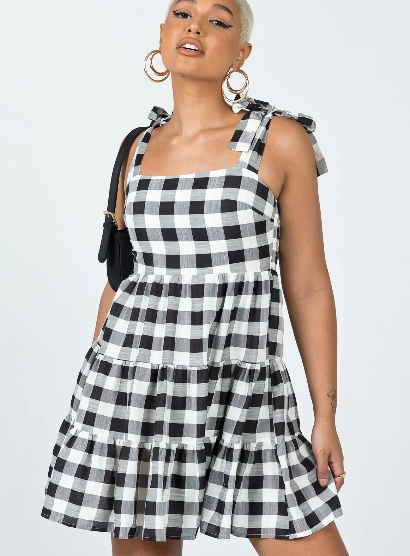 Princess Polly Rae Mini Dress/ White Black Shop