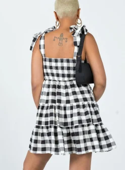 Princess Polly Rae Mini Dress/ White Black Shop