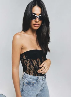 Princess Polly Rafferty Strapless Bodysuit  Black Online
