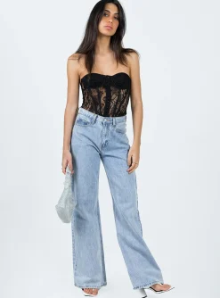 Princess Polly Rafferty Strapless Bodysuit  Black Online