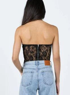 Princess Polly Rafferty Strapless Bodysuit  Black Online