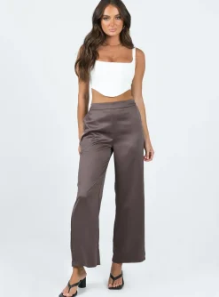 Princess Polly Rainford Pants  Mocha Clearance