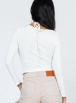 Princess Polly Ramiro Long Sleeve Top  White Cheap