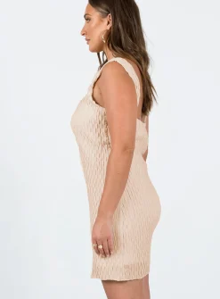 Princess Polly Ramon Mini Dress  Cream Outlet