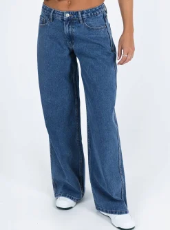 Princess Polly Ramos Low Rise Jeans  Denim Cheap