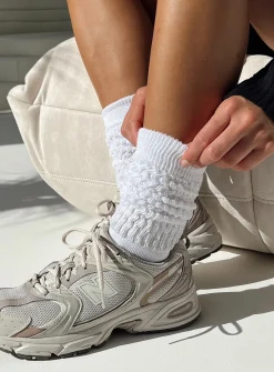 Princess Polly Ramos Socks  White Cheap