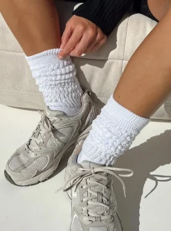 Princess Polly Ramos Socks  White Cheap