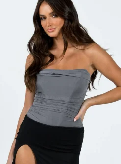 Princess Polly Raney Bodysuit Grey Fashion