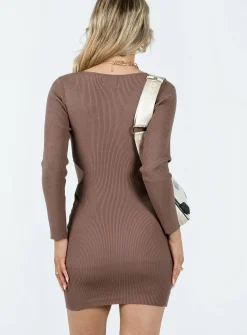 Princess Polly Ranni Mini Dress  Brown Cheap