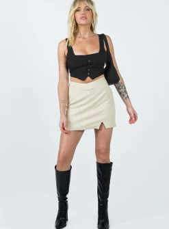 Princess Polly Ravyn Skortpinstripe   Beige Online
