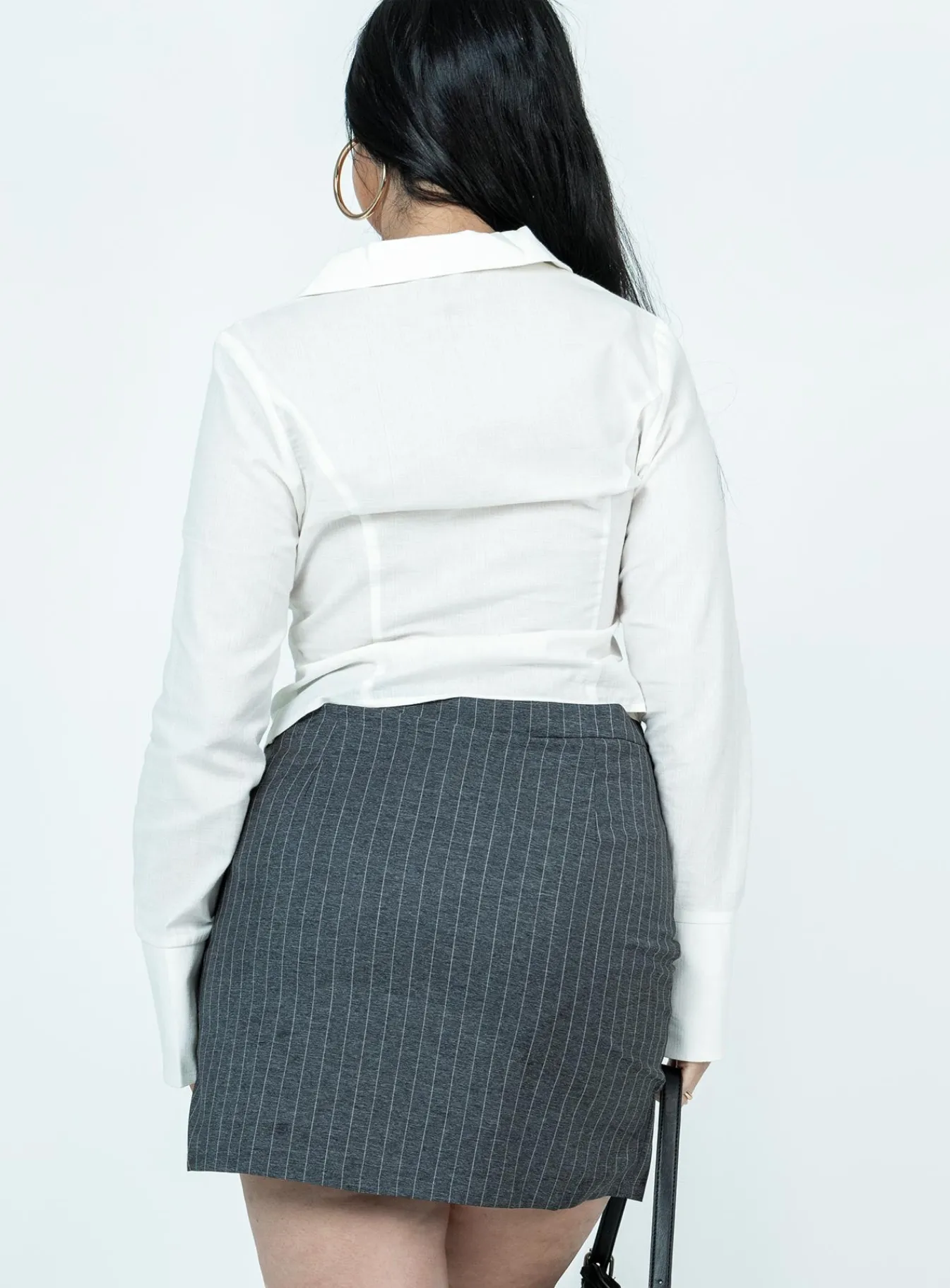 Princess Polly Ravyn Skortpinstripe Grey Online