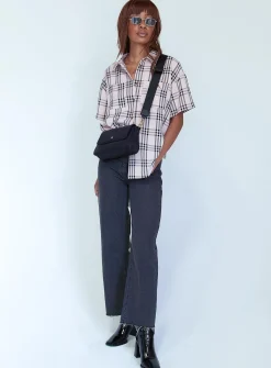 Princess Polly Ray Checkered Shirt  Pink Shop