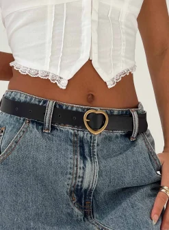 Princess Polly Raymer Belt Black Flash Sale