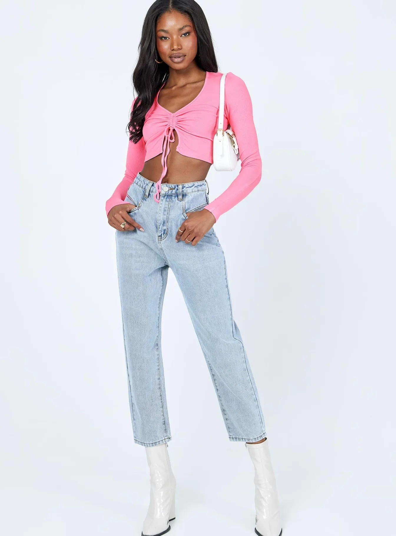 Princess Polly Rayna Long Sleeve Top Pink Flash Sale