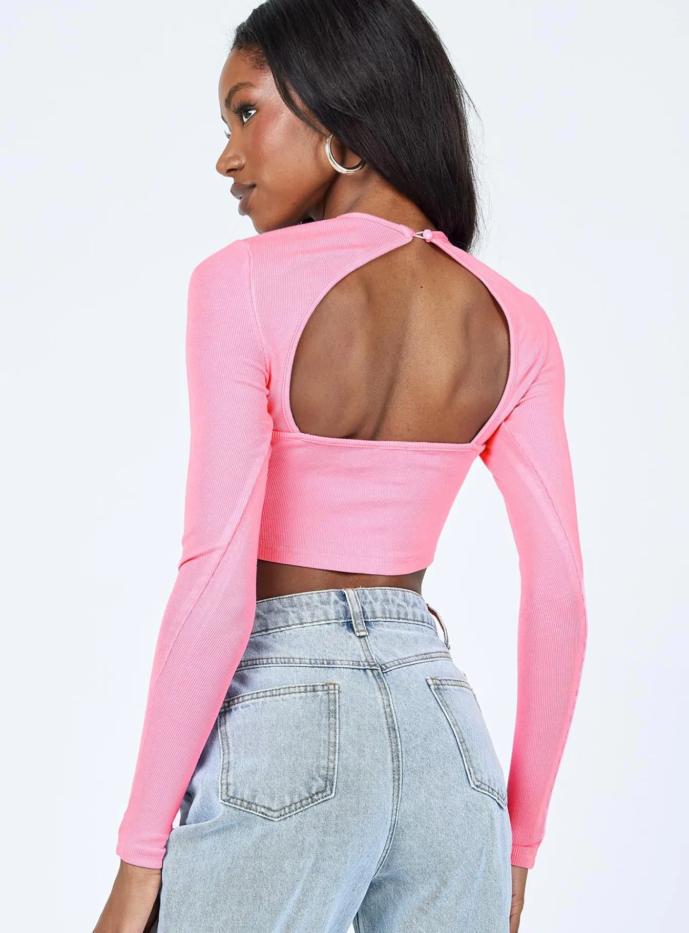 Princess Polly Rayna Long Sleeve Top Pink Flash Sale