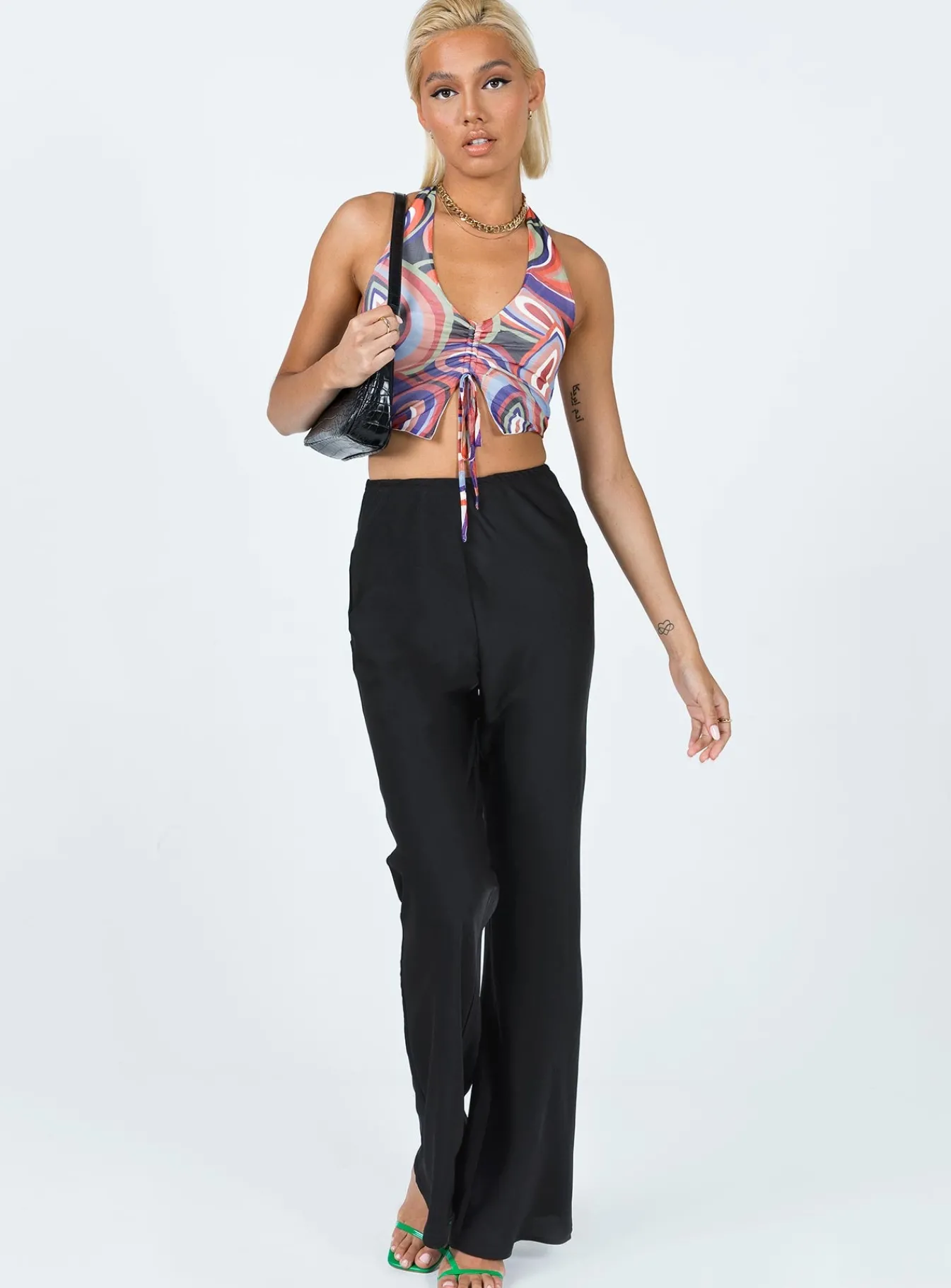 Princess Polly Rayna Top/ Orange Multi Blue Discount
