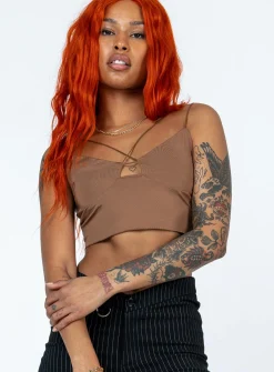 Princess Polly Rayne Top  Brown Best