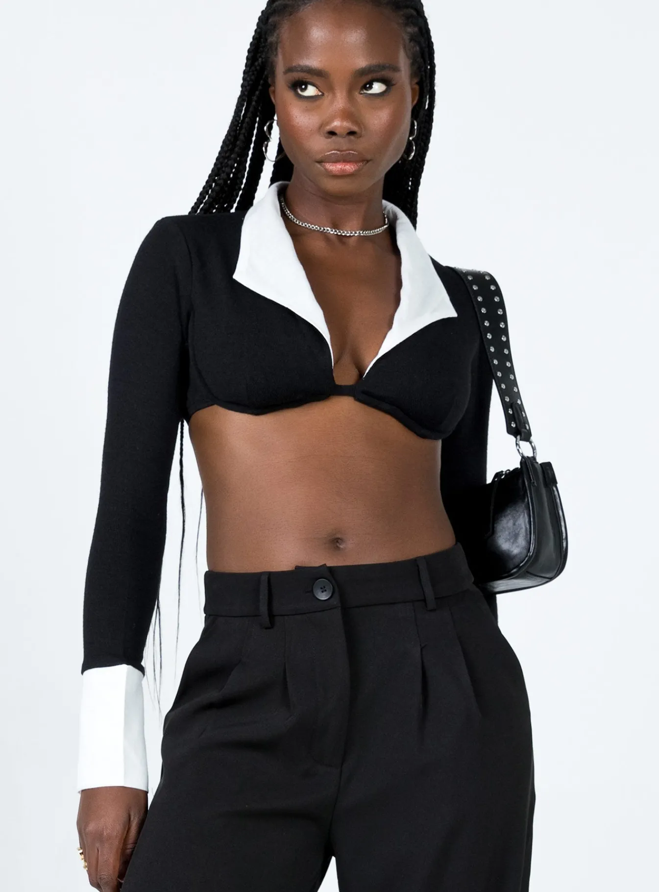 Princess Polly Rebecca Long Sleeve Top Black Discount