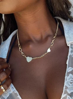 Princess Polly Rebekka Heart Necklace  Gold Store