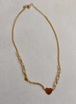 Princess Polly Rebekka Heart Necklace  Gold Store