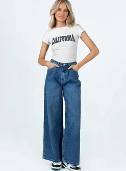 Princess Polly Rediy Wide Leg Jean  Denim Discount