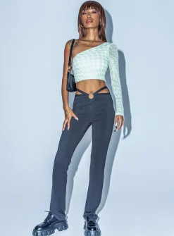 Princess Polly Reed Top  Green Best Sale