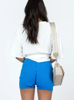 Princess Polly Reese Knit Short  Blue Best Sale
