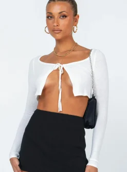 Princess Polly Reeves Top  White New