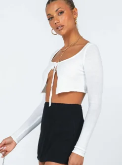 Princess Polly Reeves Top  White New