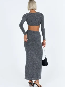 Princess Polly Reina Set  Black Glitter Flash Sale
