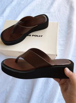Princess Polly Remi Sandal Chocolate   Brown Best
