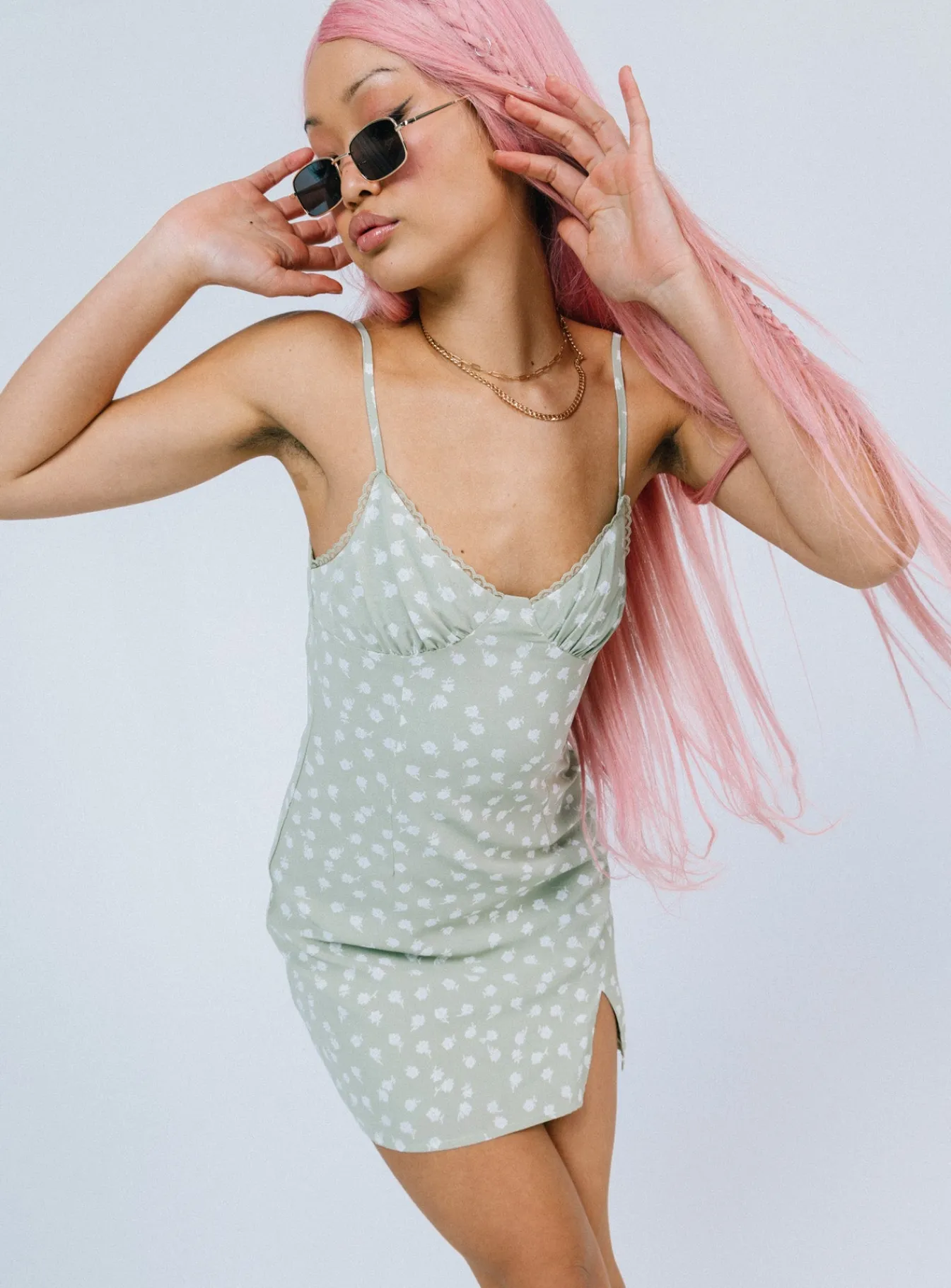 Princess Polly Remia Mini Dress Green Best Sale