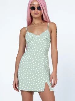Princess Polly Remia Mini Dress Green Best Sale