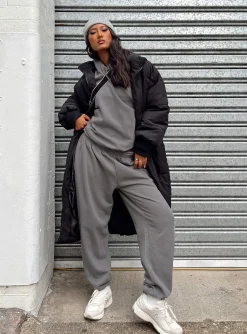 Princess Polly Renna Track Pants  Charcoal Cheap