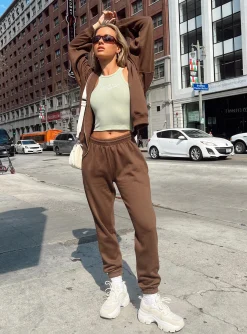 Princess Polly Renna Track Pants  Brown Outlet