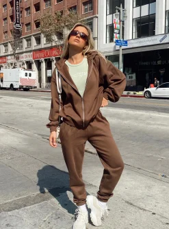 Princess Polly Renna Track Pants  Brown Outlet