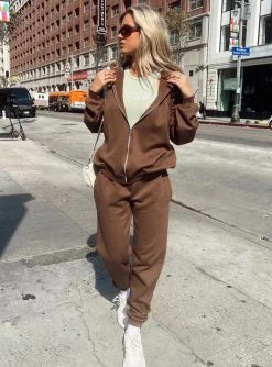 Princess Polly Renna Track Pants  Brown Outlet
