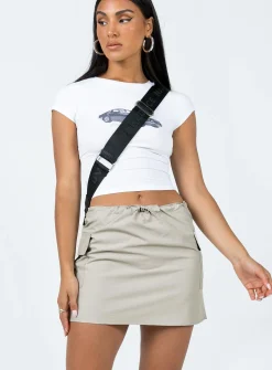 Princess Polly Renwick Chute Mini Skirt  Grey Sale
