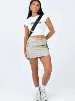 Princess Polly Renwick Chute Mini Skirt  Grey Sale