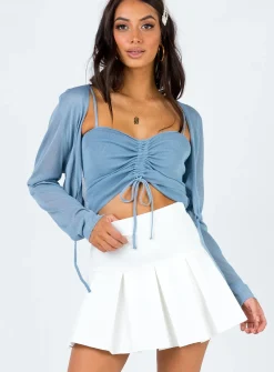 Princess Polly Rescue Me Pleat Mini Skirt White Shop