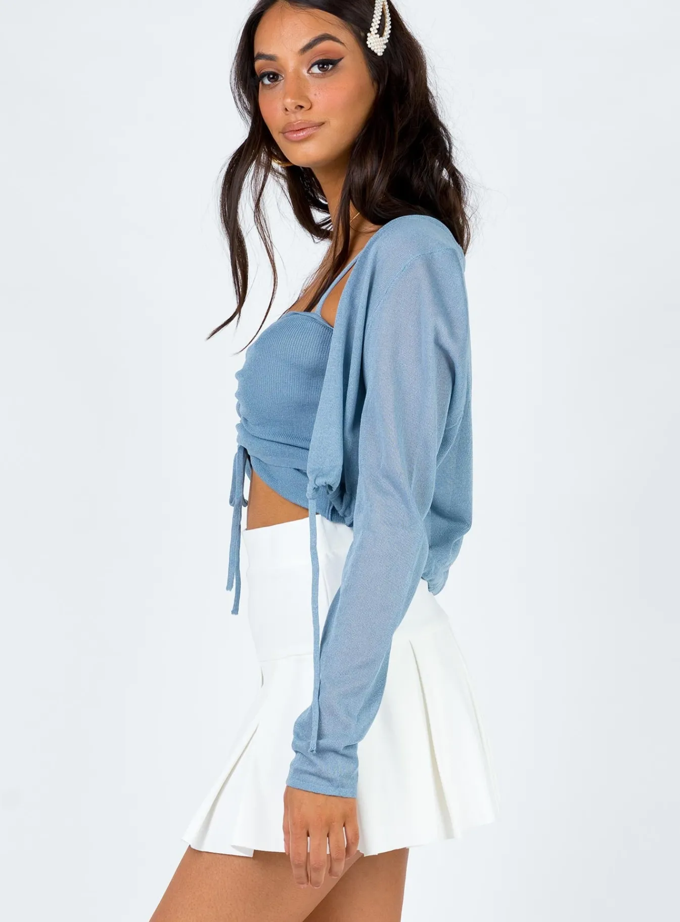 Princess Polly Rescue Me Pleat Mini Skirt White Shop