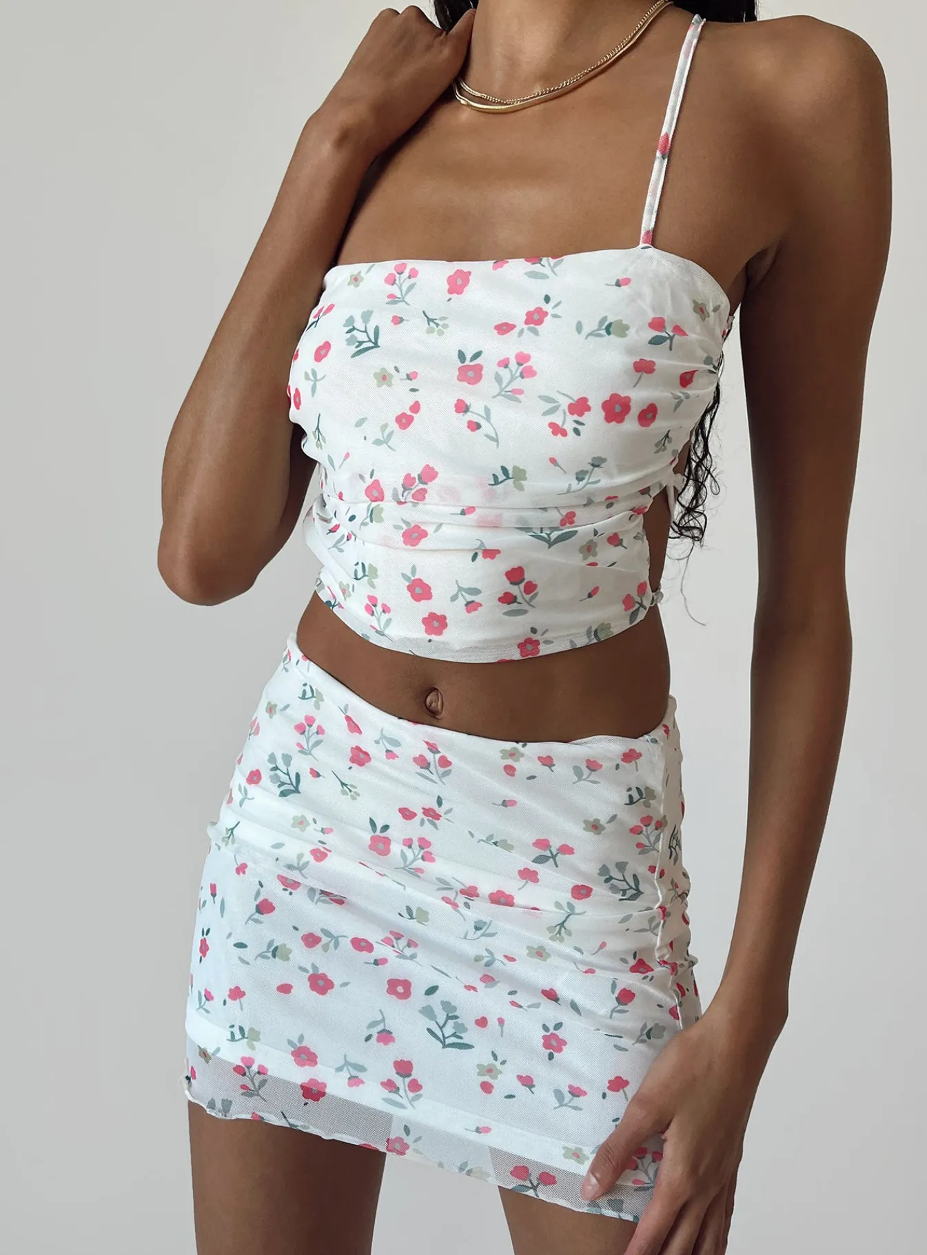 Princess Polly Ressler Set White Floral Flash Sale